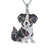 Tamxo™ Cavalier Rhinestone Necklace: Exquisite Pet Memorial Jewelry, Dog Lover Gift