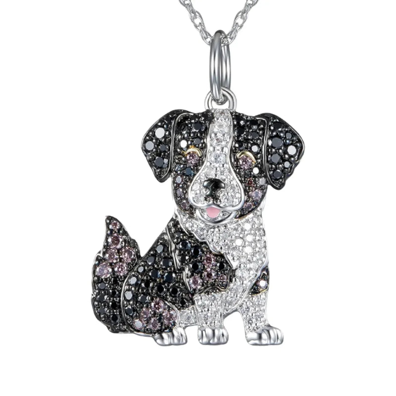 Tamxo™ Cavalier Rhinestone Necklace: Exquisite Pet Memorial Jewelry, Dog Lover Gift