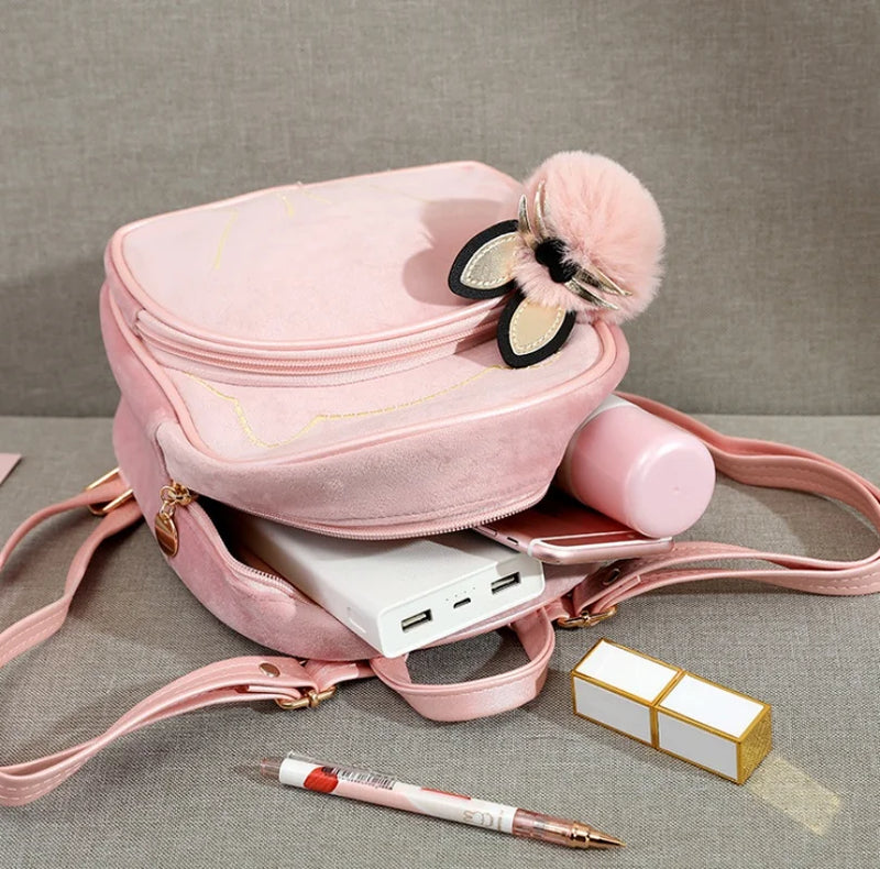 Embroidered Personalized Flannel Backpack with Custom Name for Girls by Tamxo™