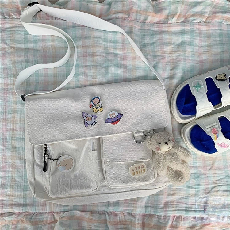 Tamxo™ Cute Canvas Messenger Bag – Versatile and Stylish Crossbody for Everyday Use