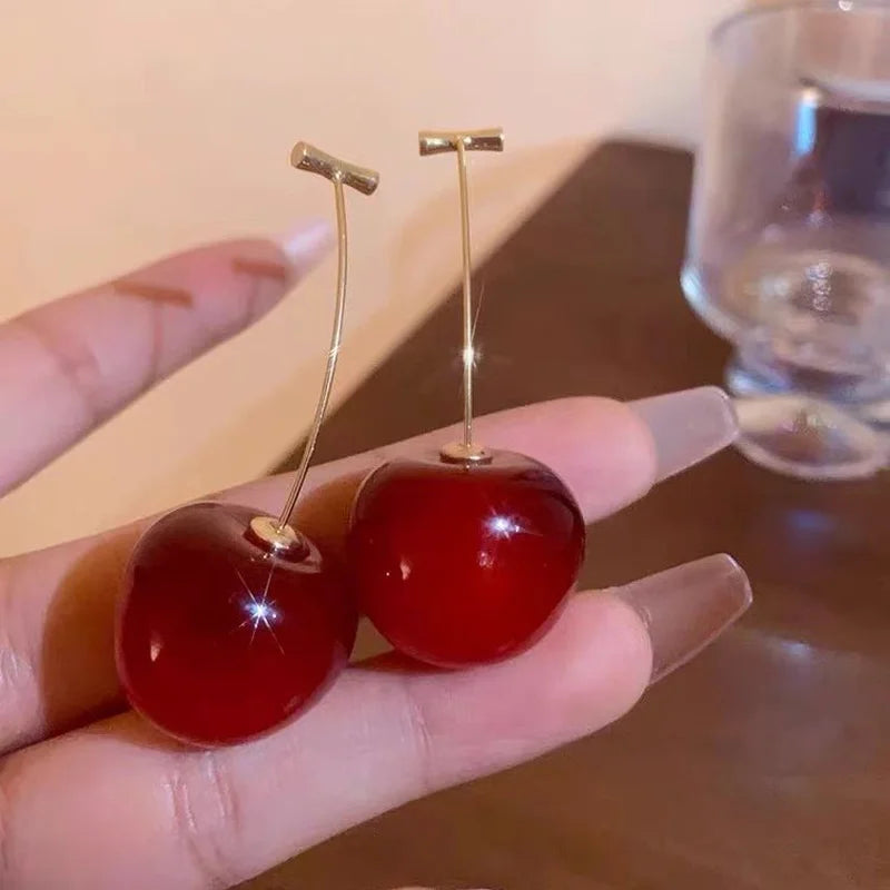 Tamxo™ Sweet Cherry Pendant Earrings | Trendy Korean Fruit Jewelry for Women