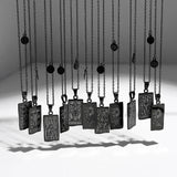 Tamxo™ Zodiac Sign Stainless Steel Square Pendant Necklace for Men Women