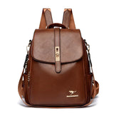Tamxo™ Designer Leather Women Backpack Luxury Rucksack Top-handle Bag School Fashion