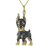 Tamxo™ Cavalier Rhinestone Necklace: Exquisite Pet Memorial Jewelry, Dog Lover Gift