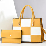 Tamxo™ PU Leather Tote Bag Set with Large Capacity Shoulder Bag and Small Handbag Purse