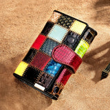 Tamxo™ Patchwork Leather Hand Purse Wallet for Women