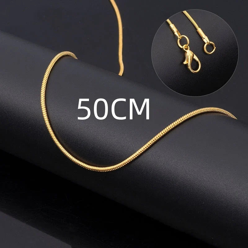 Tamxo™ Gold Stainless Steel Snake Chain Necklace Fashion Clavicle Jewelry Accessory