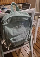 Embroidered Corduroy Kids Backpack with Custom Name by Tamxo™