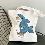 Tamxo™ Kawaii Cats Cartoon Manga Tote Bag – High Capacity Canvas Shoulder Bag
