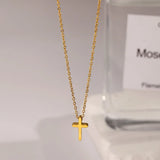Tamxo™ 18K Gold Fishtail Cross Love Pendant Necklace