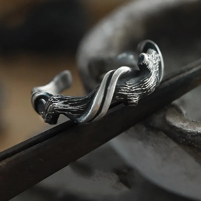 Tamxo™ Vintage Wood Adjustable Ring, Gothic Fashion Jewelry for Men and Women