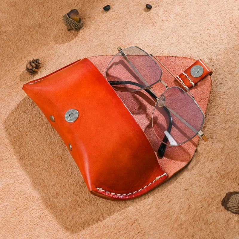 Tamxo™ Leather Sunglass Case Wallet: Vintage Fashion, Casual & Genuine Leather Cover
