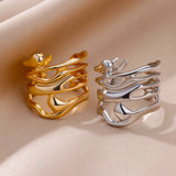 Tamxo™ Gold Plated Stainless Steel Adjustable Couple Ring Set