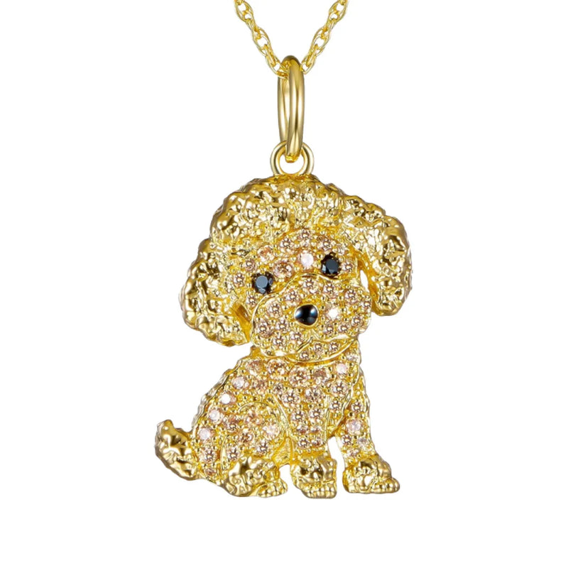Tamxo™ Cavalier Rhinestone Necklace: Exquisite Pet Memorial Jewelry, Dog Lover Gift