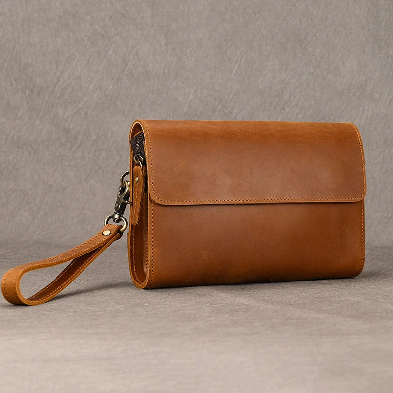 Tamxo™ Genuine Leather Clutch Wallet with Cell Phone Pocket and Wristlet