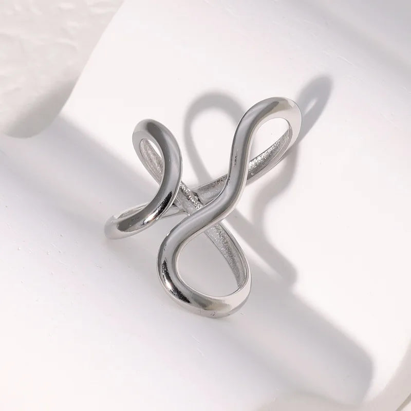 Tamxo™ Golden Stainless Steel Rings, Fashionable Unisex Jewelry Gift