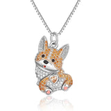 Tamxo™ Cavalier Rhinestone Necklace: Exquisite Pet Memorial Jewelry, Dog Lover Gift