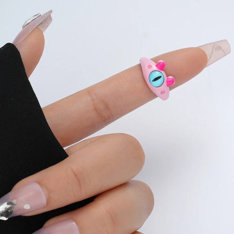 Tamxo™ Colorful Big Eye Cat Monster Punk Rings for Women Men Y2K Fashion Jewelry Gift