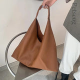 Tamxo™ Brown Soft Leather Luxury Handbag | Large Capacity Tote Shoulder Purse
