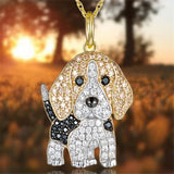 Tamxo™ Cavalier Rhinestone Necklace: Exquisite Pet Memorial Jewelry, Dog Lover Gift