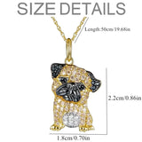Tamxo™ Cavalier Rhinestone Necklace: Exquisite Pet Memorial Jewelry, Dog Lover Gift
