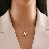 Tamxo™ 14k Gold Plated Initial Letter Pendant Necklace for Women - Ball Chain Jewelry