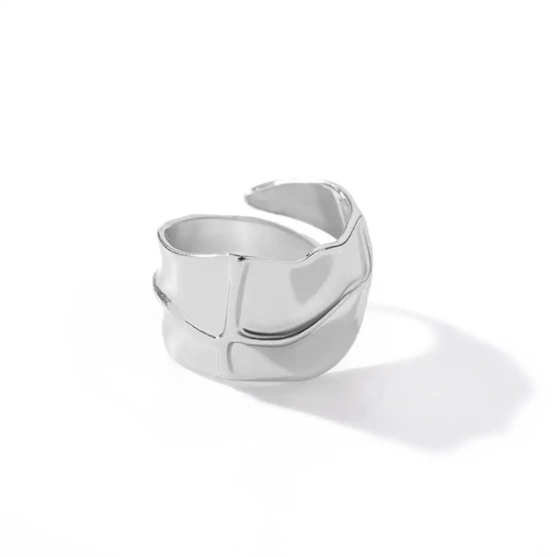 Tamxo™ Retro Cross Pattern Stainless Steel Open Ring for Women, Elegant Wedding Party Jewelry