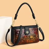 Tamxo™ Retro Ethnic Floral Pattern Leather Shoulder Bag Crossbody Luxe Designer