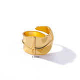 Tamxo™ Retro Cross Pattern Stainless Steel Open Ring for Women, Elegant Wedding Party Jewelry