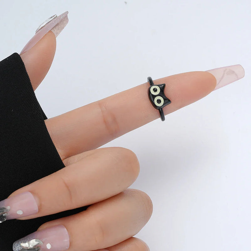 Tamxo™ Colorful Big Eye Cat Monster Punk Rings for Women Men Y2K Fashion Jewelry Gift